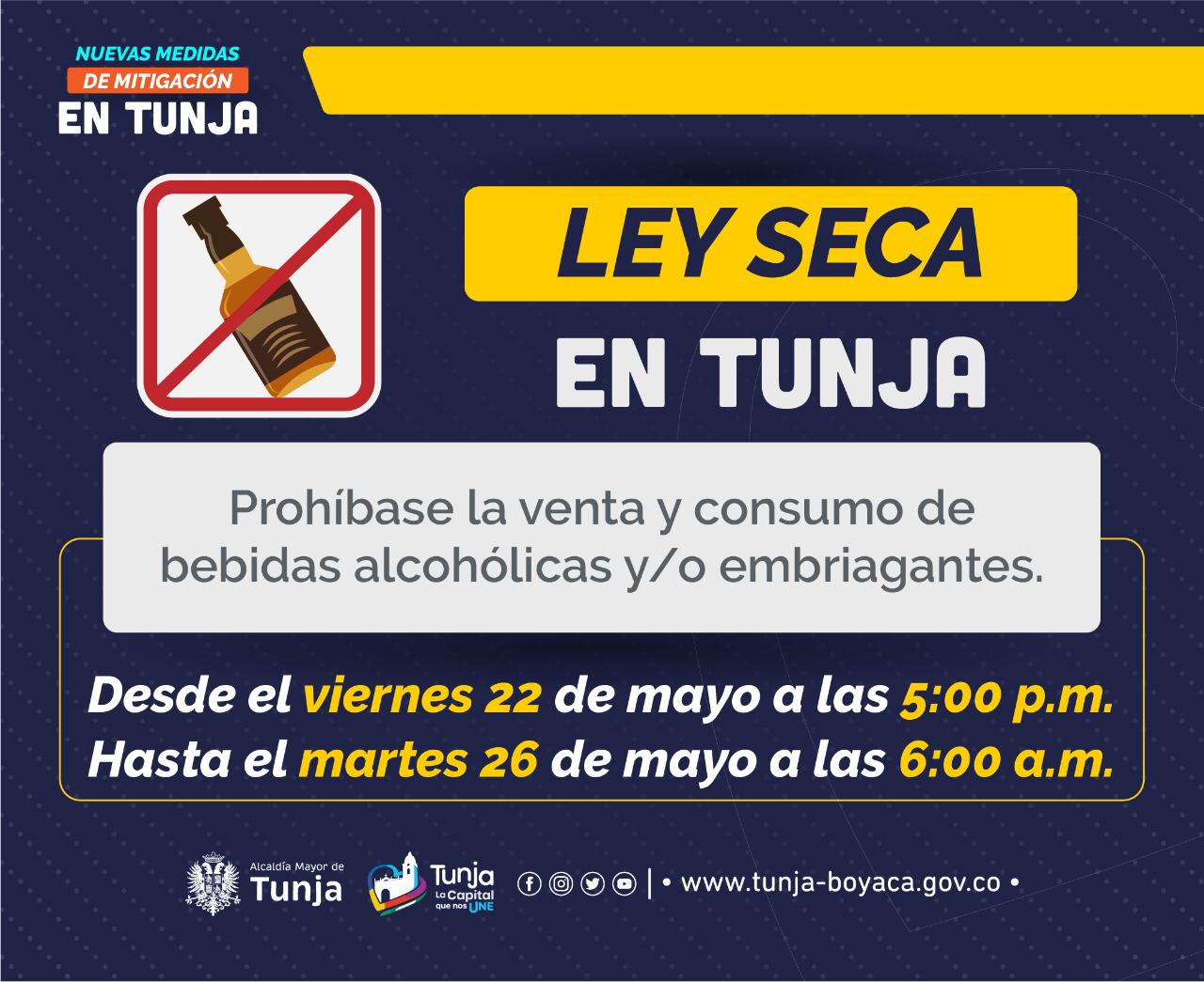 Puente festivo con Ley Seca y Toque de Queda en Tunja - Ultima Hora